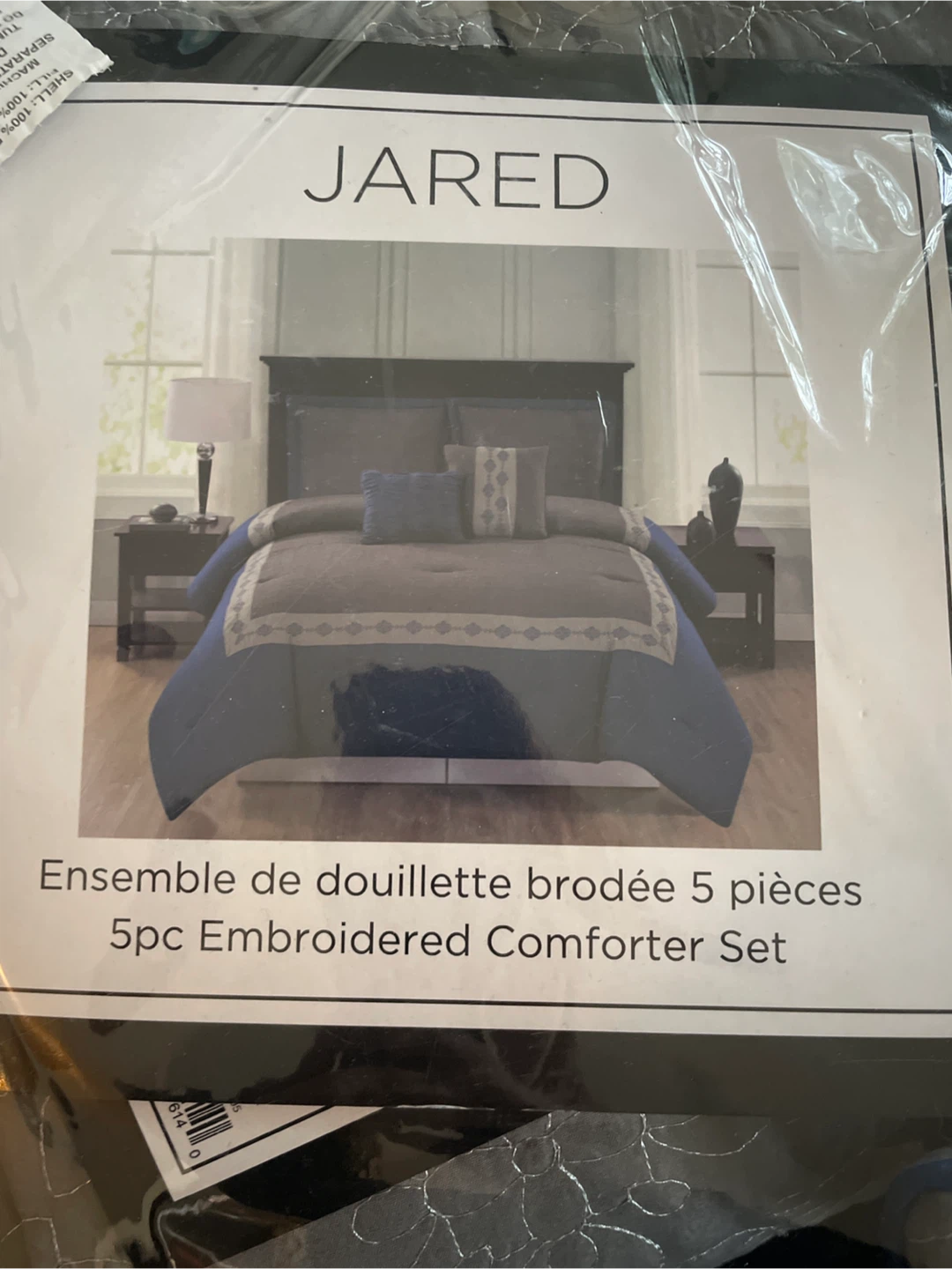 JARED 5pc Embroidered Comforter Set - King Size