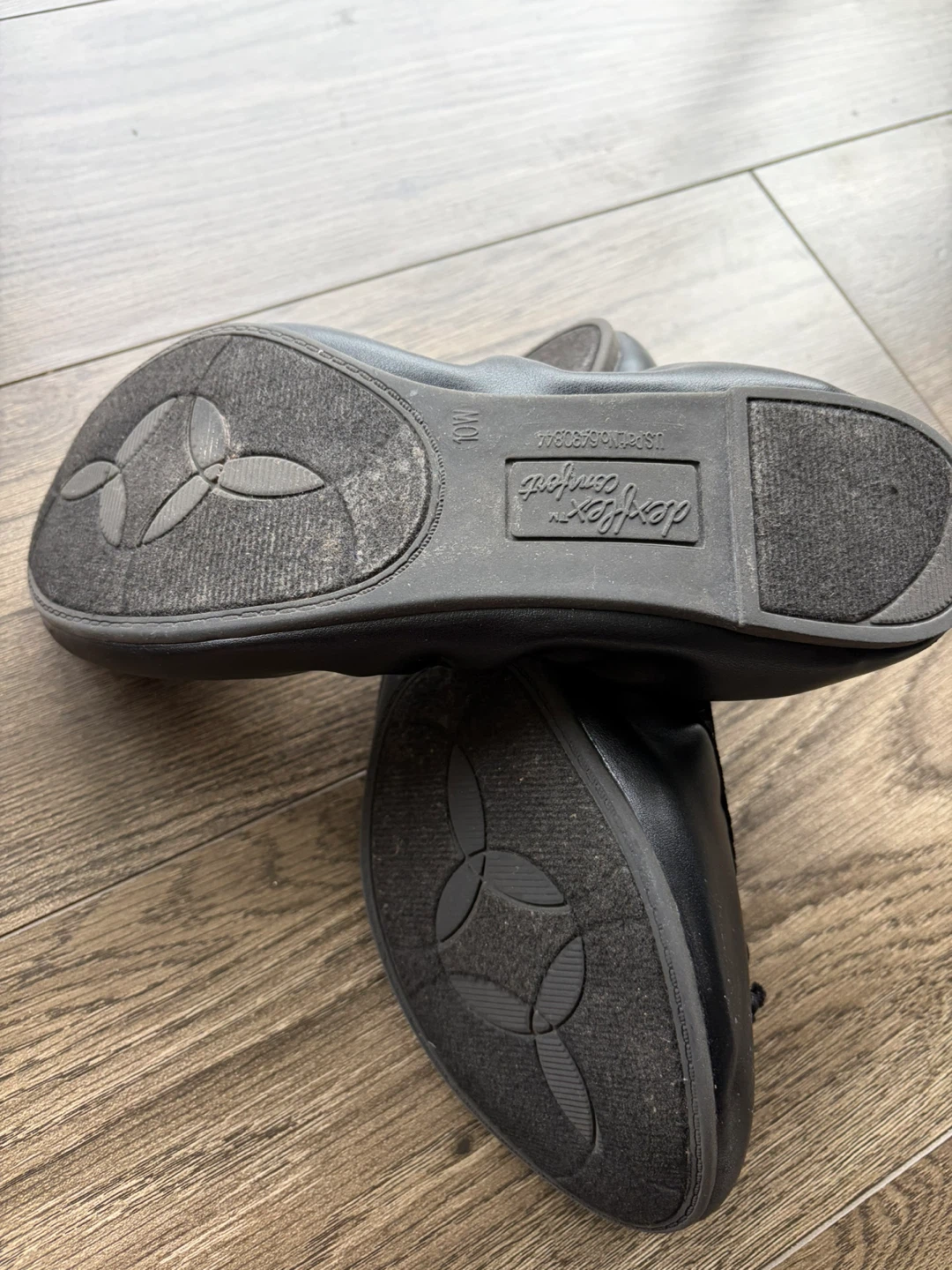 DexFlex Comfort Black Ballet Flats Size 10W - photo 3