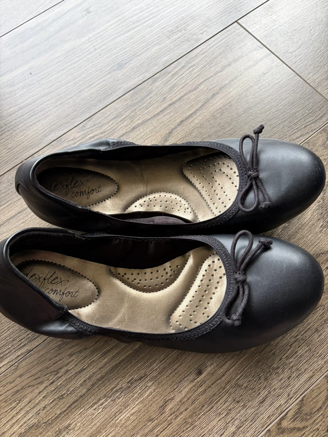 DexFlex Comfort Black Ballet Flats Size 10W - photo 2