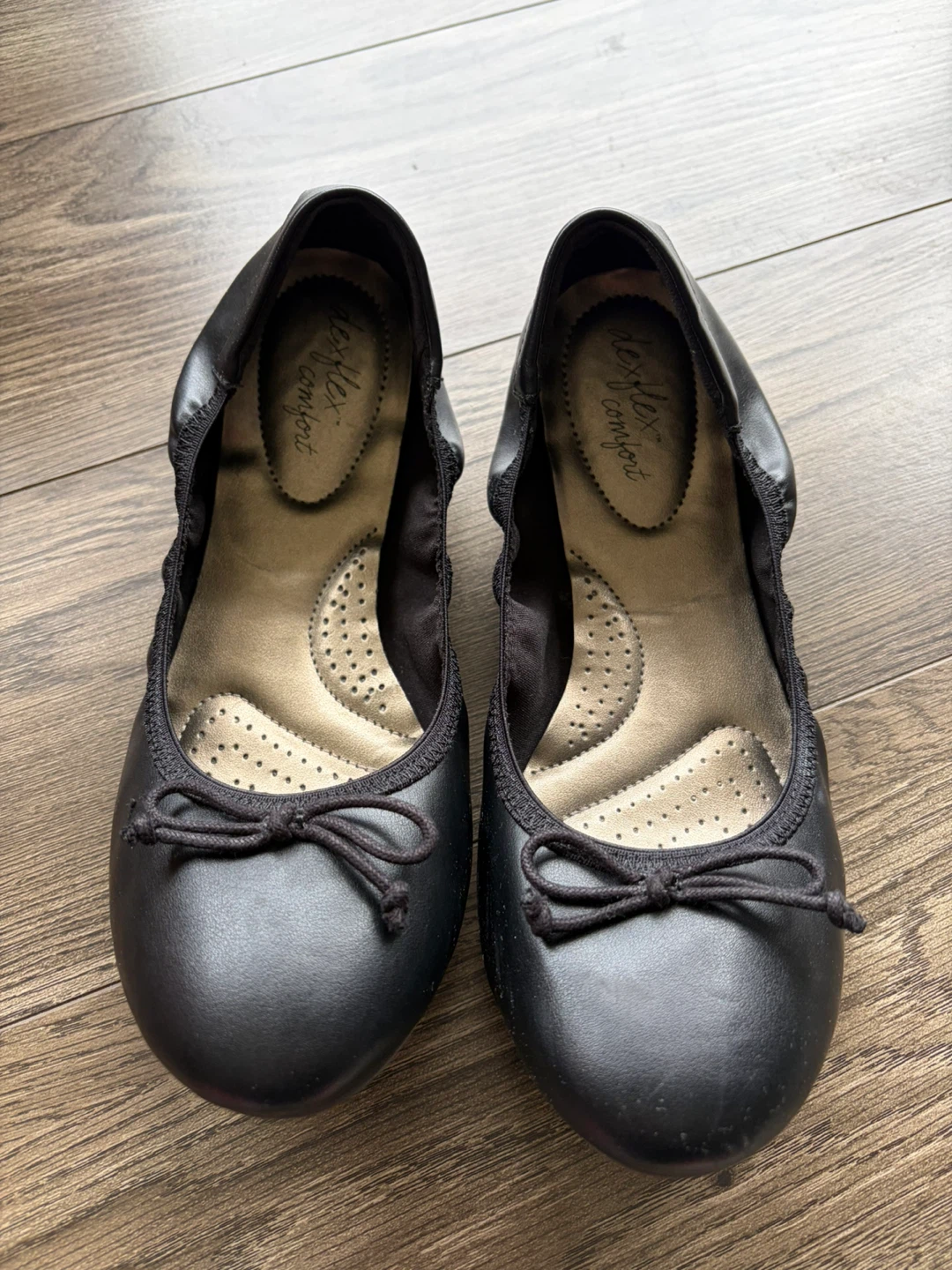 DexFlex Comfort Black Ballet Flats Size 10W
