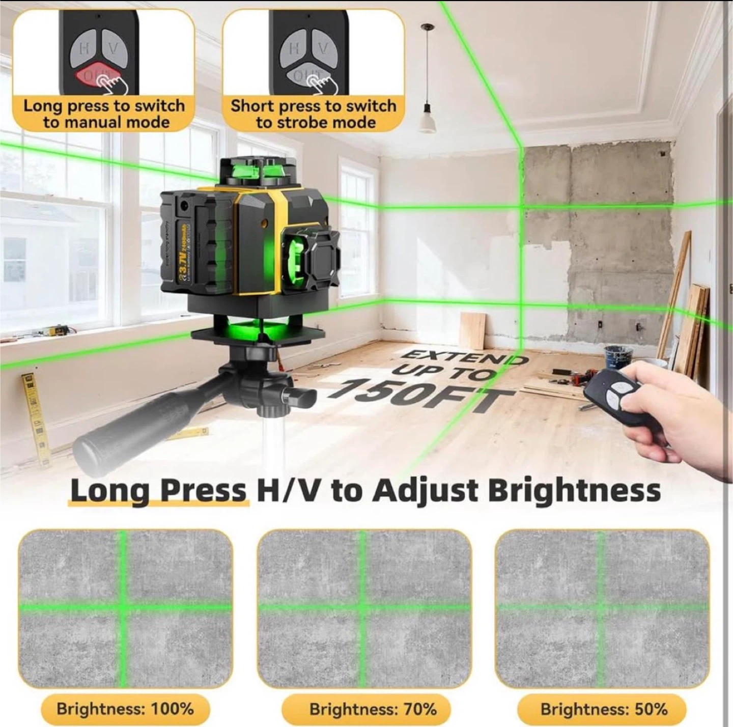 Tsokzo 360 Laser Level, Self-Leveling, Green Beam - photo 3
