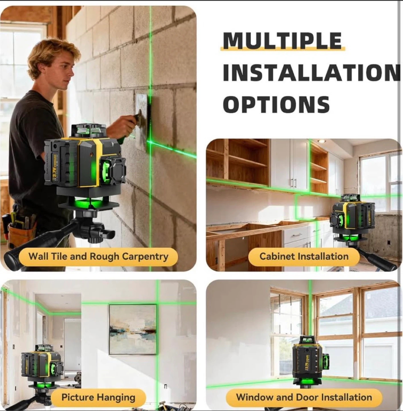Tsokzo 360 Laser Level, Self-Leveling, Green Beam - photo 2