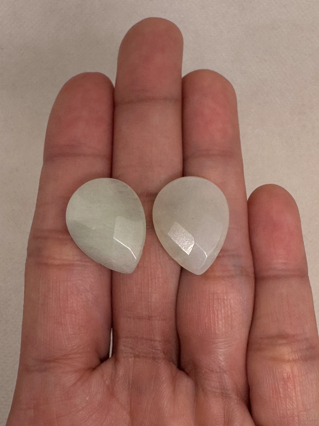 Jade faceted earrings - photo 2