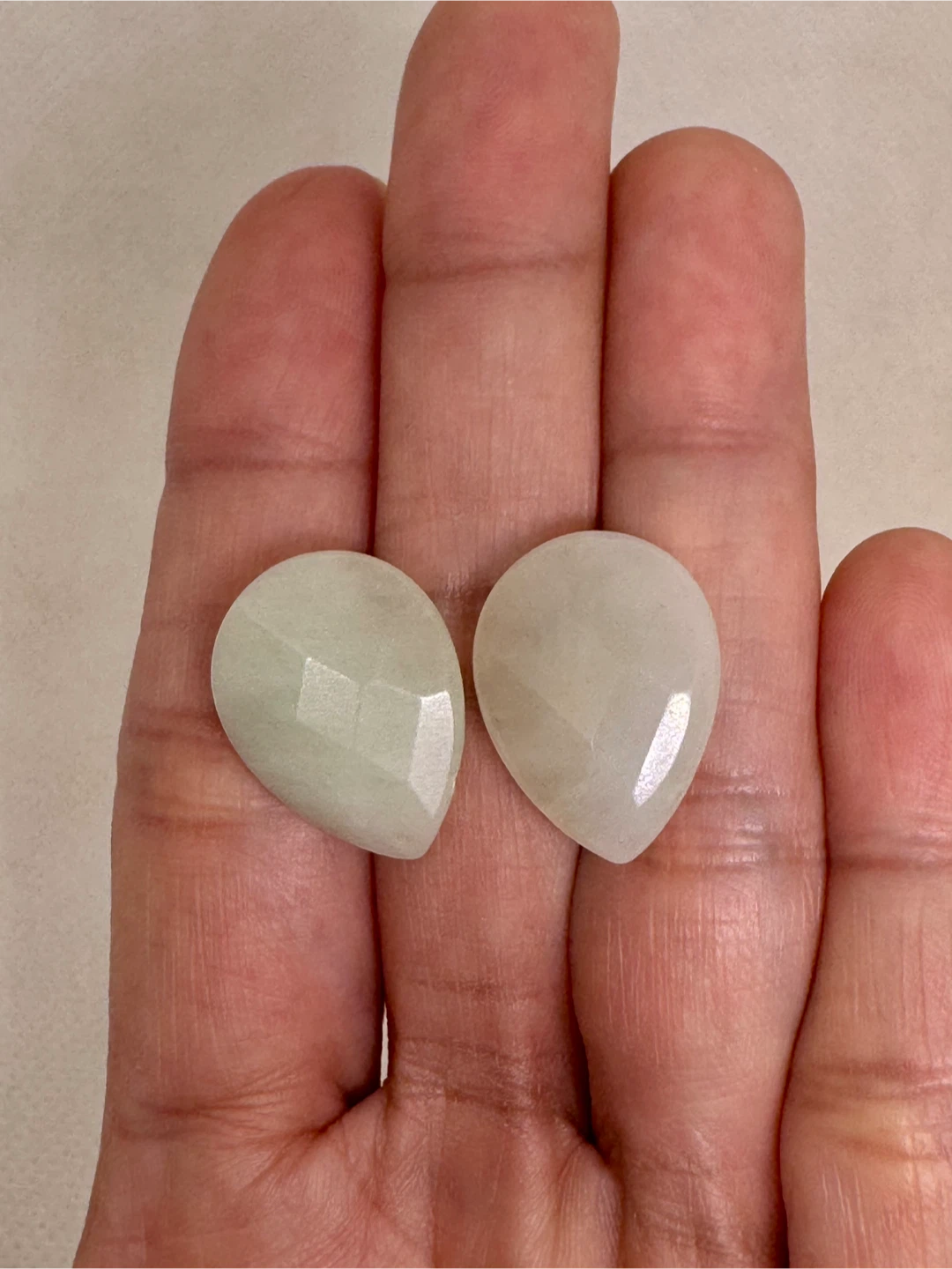 Jade faceted earrings - photo 3