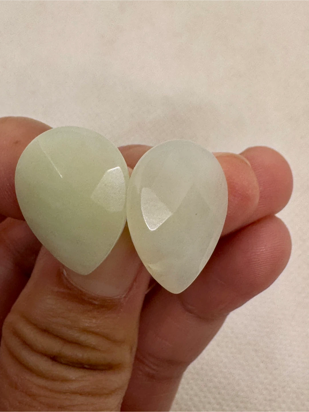 Jade faceted earrings