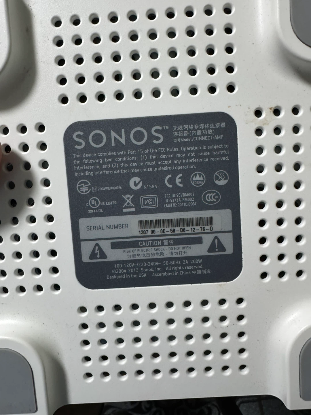 Sonos Connect:Amp Wireless Multi-Room Audio System - photo 3