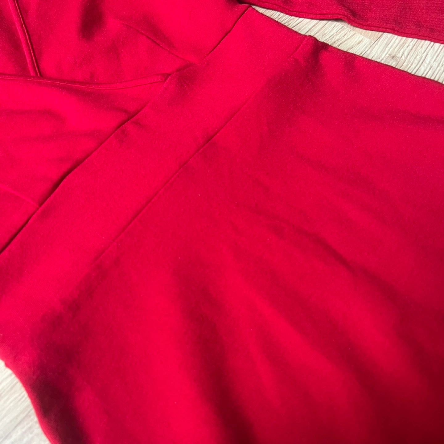 Forever21 Red V-neck Long Sleeve Bodycon Mini Dress - photo 4