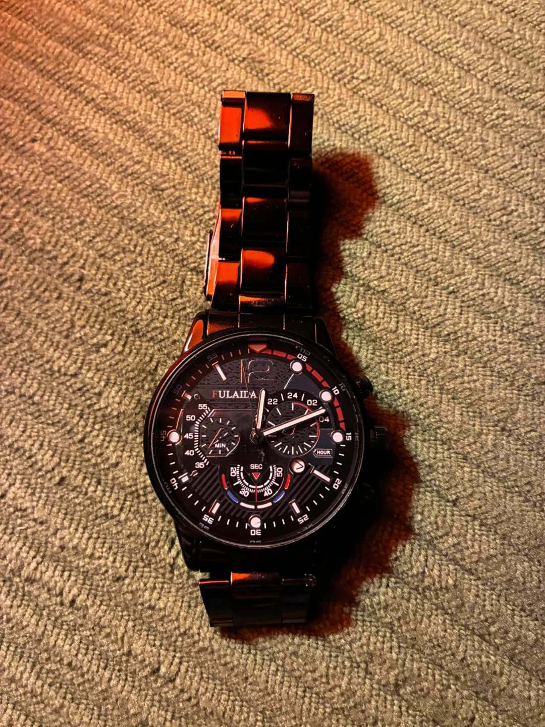Black Metal Band Chronograph Watch - photo 3