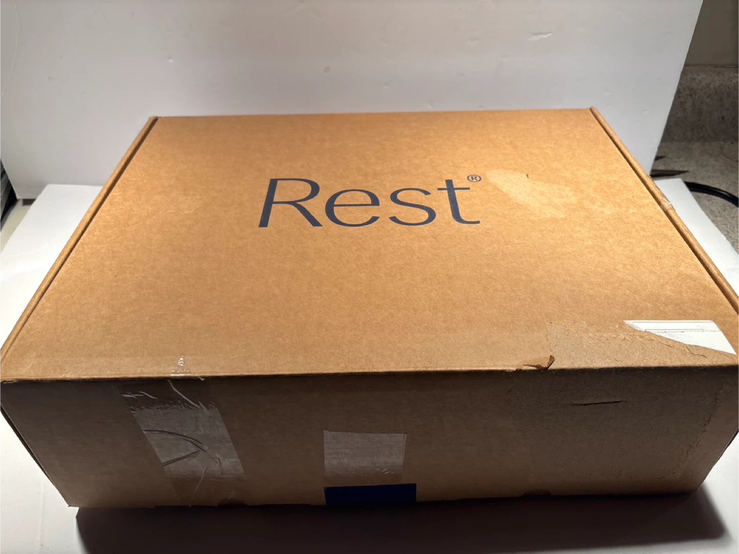 Rest  light grey queen, size bed, comforter