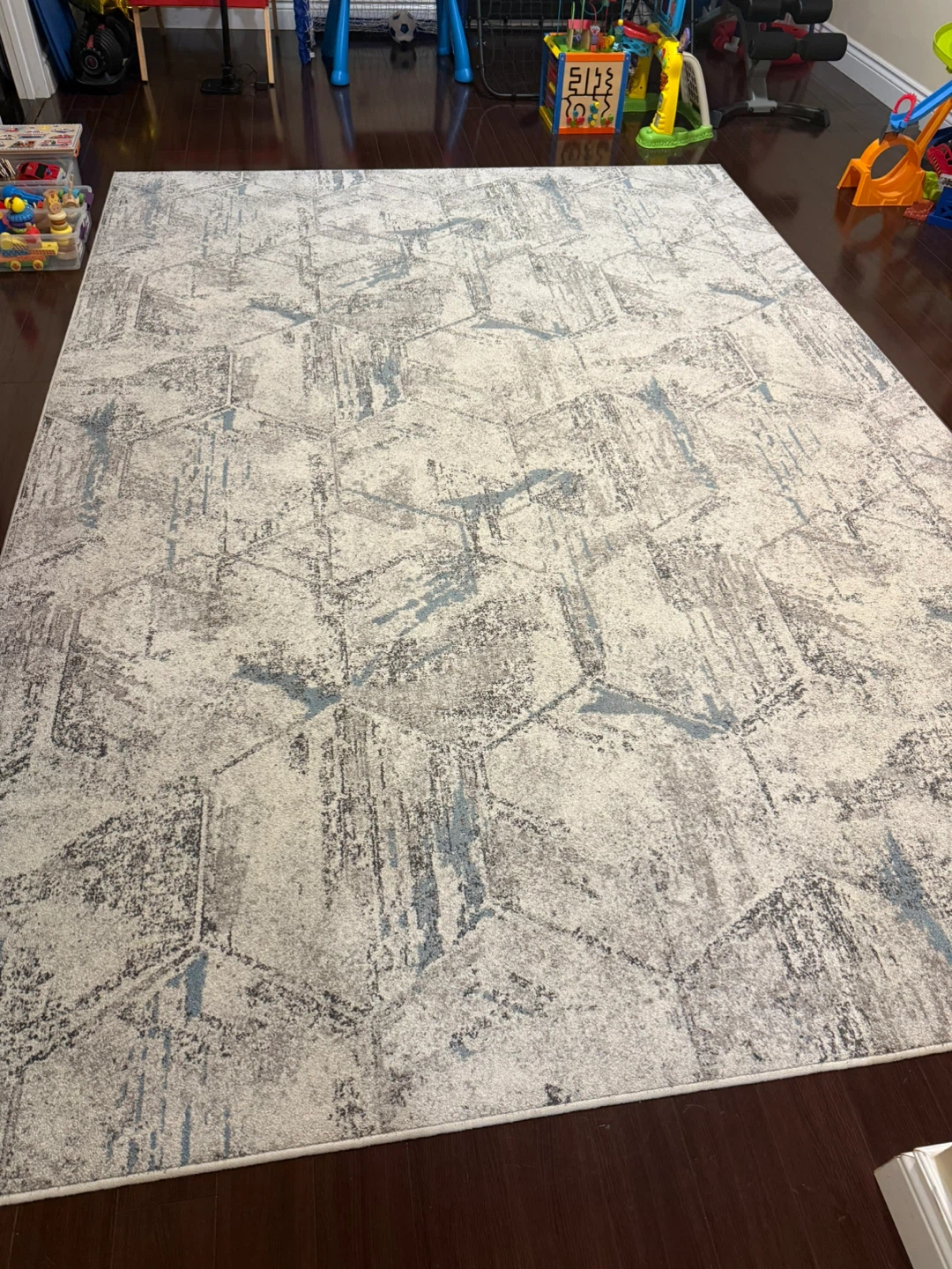 Area Rug with Geometric Pattern
