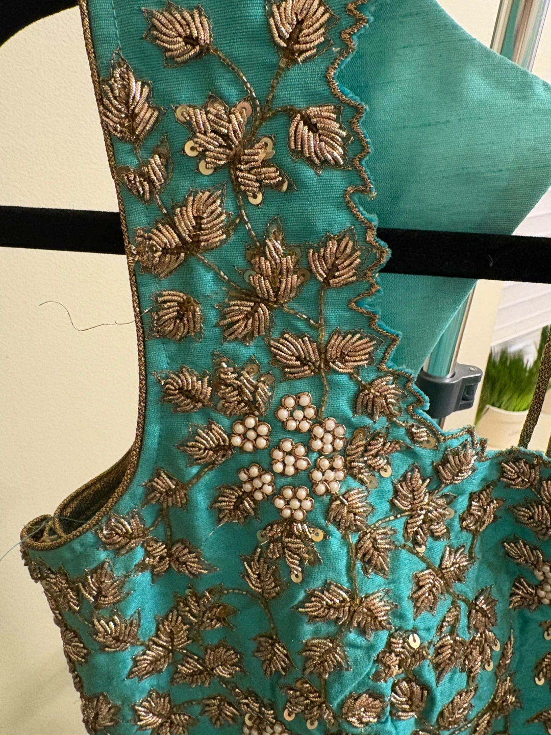 Teal and Yellow Anarkali With Churidar and Dupatta - photo 3