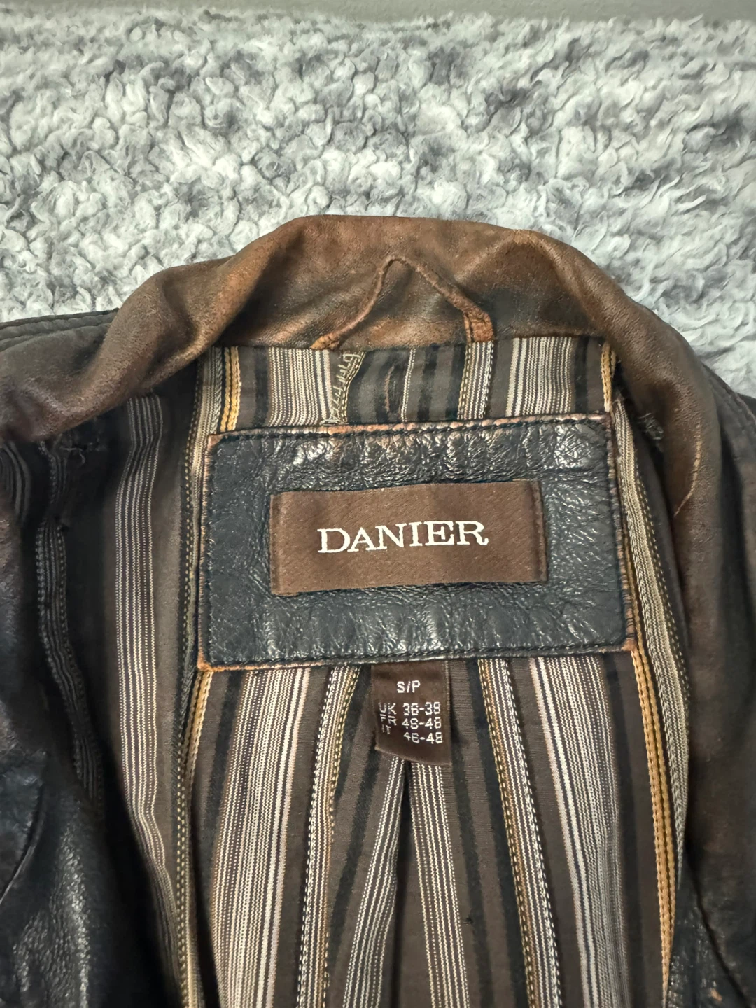 DANIER Brown Leather Jacket - Size S/P - photo 2