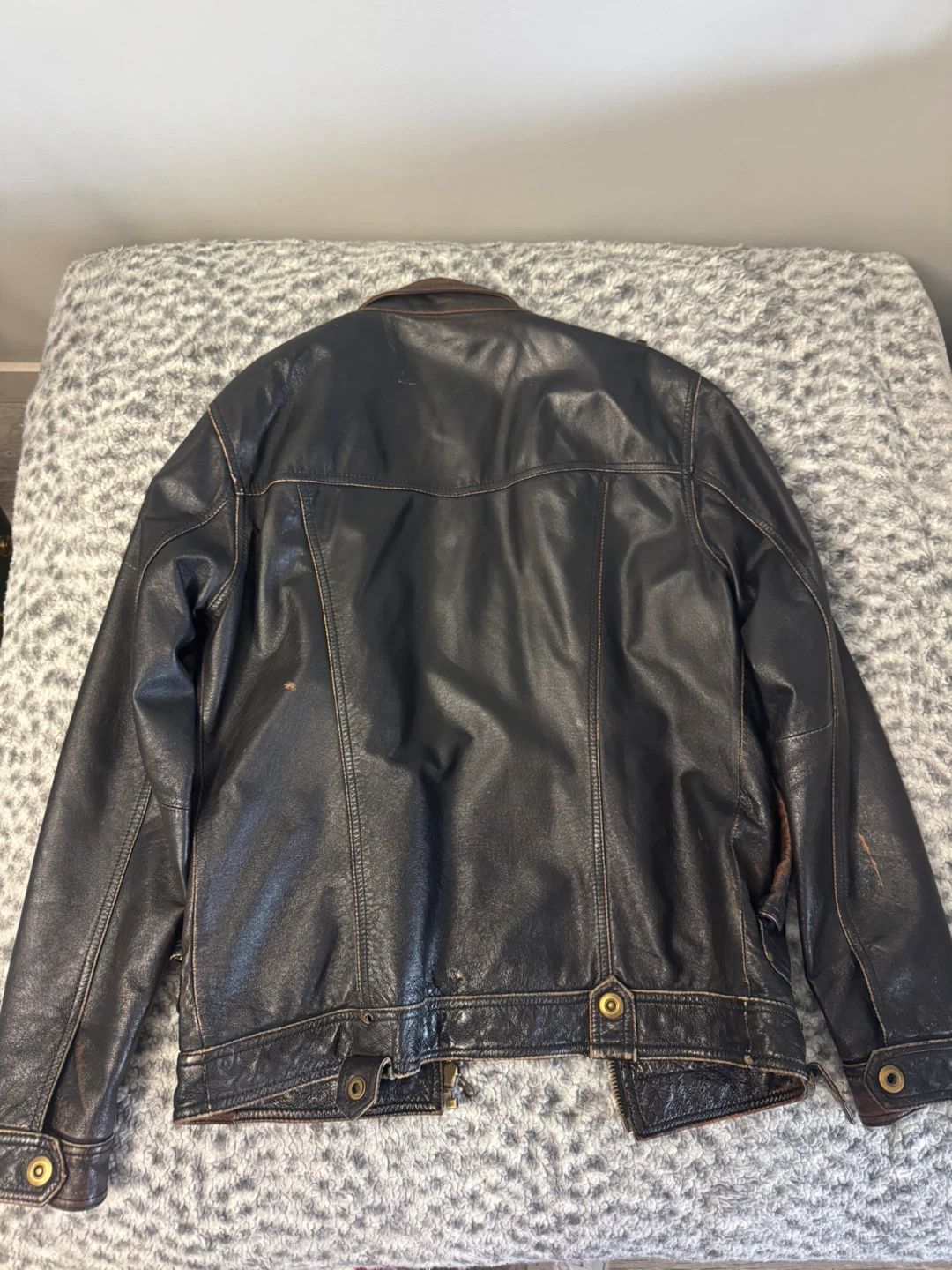 DANIER Brown Leather Jacket - Size S/P - photo 3
