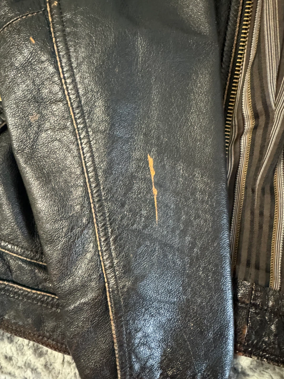 DANIER Brown Leather Jacket - Size S/P - photo 4