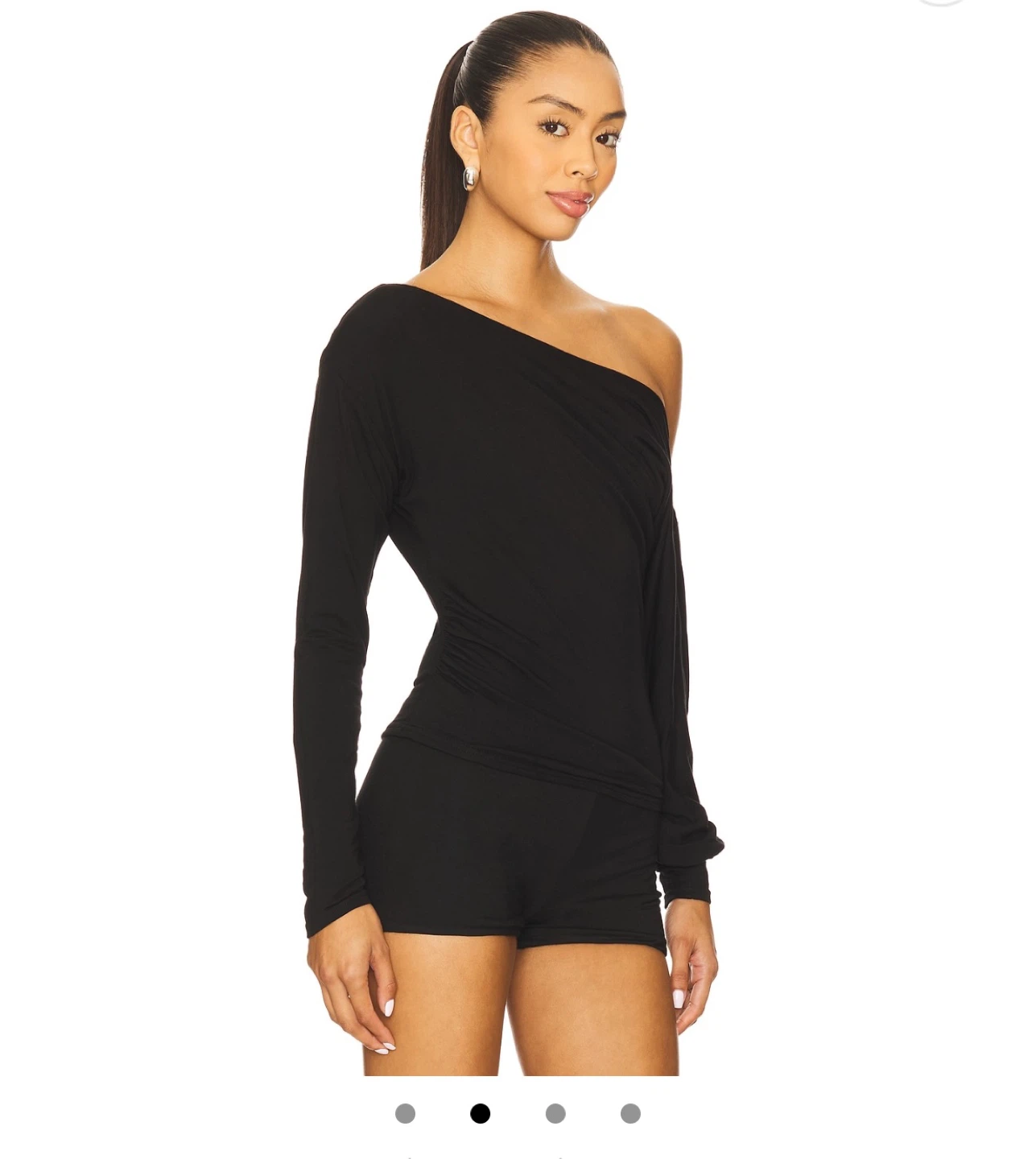 ALL THE WAYS Matilda Off-Shoulder Top in Black - photo 2