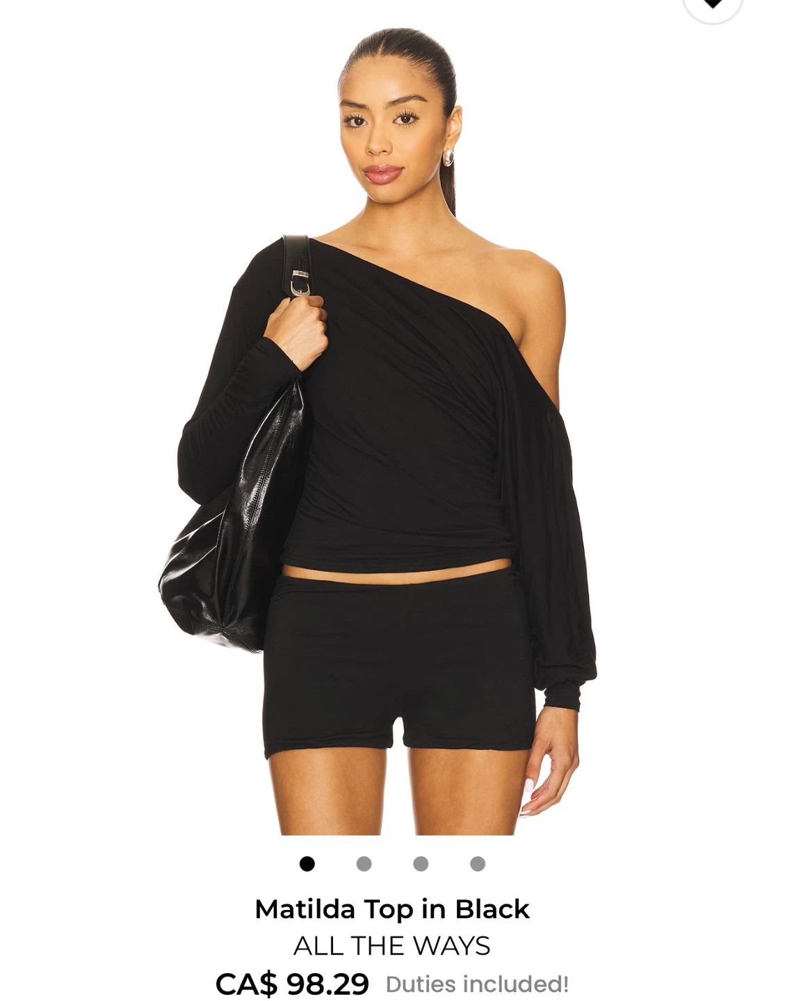 ALL THE WAYS Matilda Off-Shoulder Top in Black