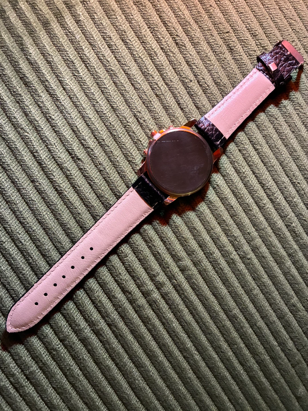 Geneva Quartz Watch with Black Leather Band - photo 4
