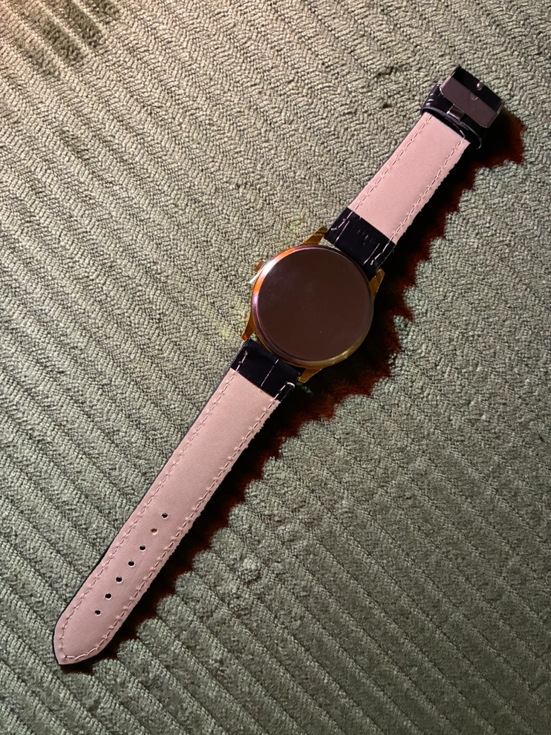 Geneva Gold Tone Watch with Black Band - photo 3