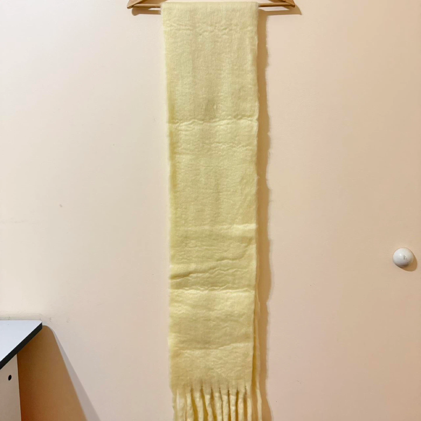 9.5” x 94” Lemon Yellow Long Fringe Scarf - photo 2