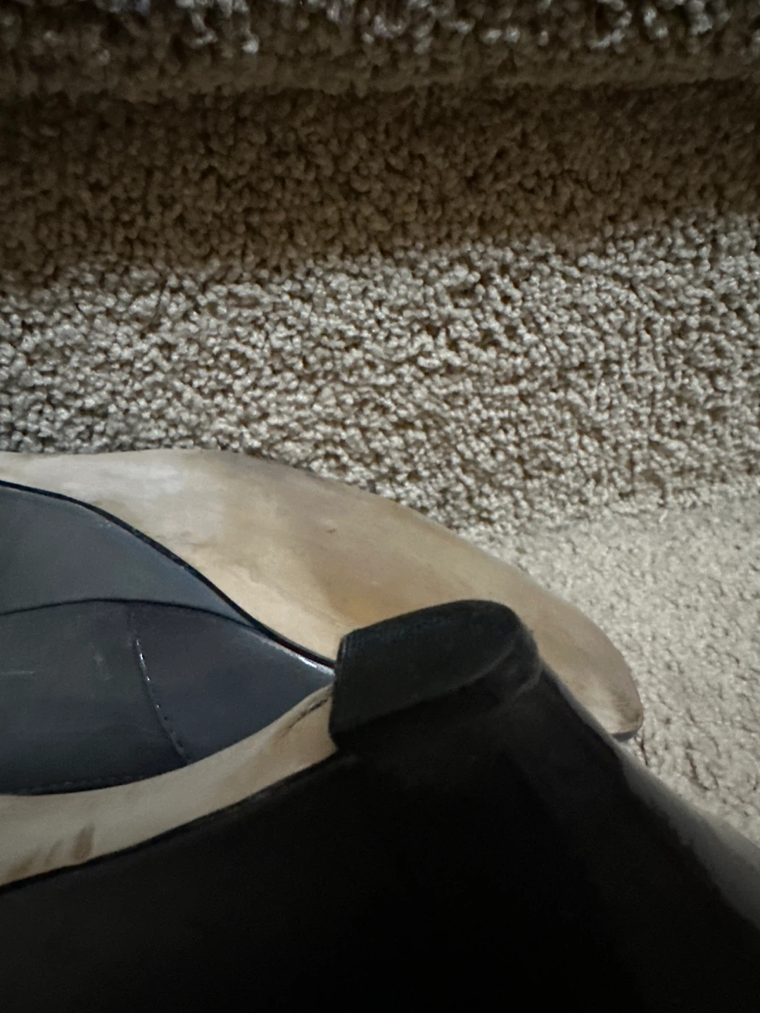Franco Sarto Black & Grey  Patent Peep-Toe Heels - photo 5