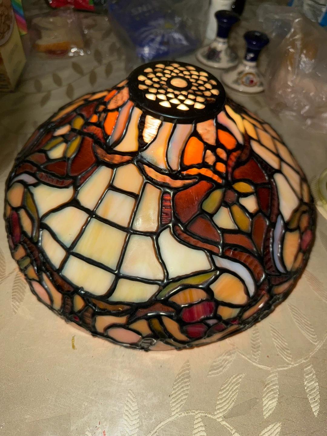 Tiffany Style Stained Glass Lamp Shade - photo 2
