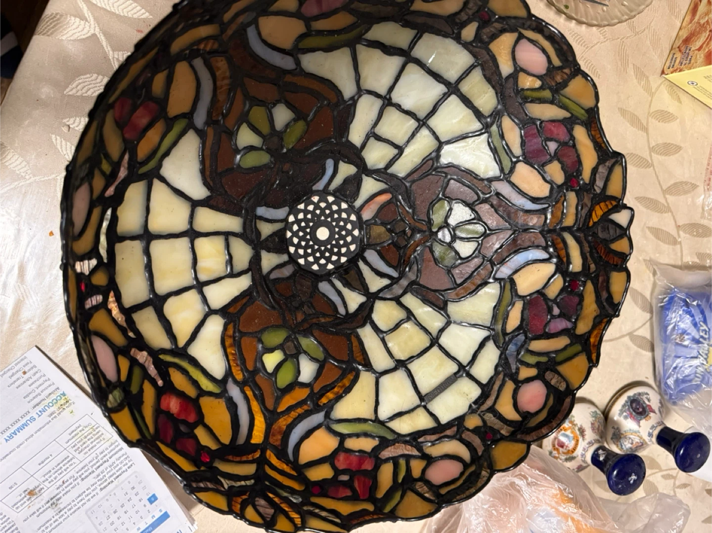 Tiffany Style Stained Glass Lamp Shade - photo 3