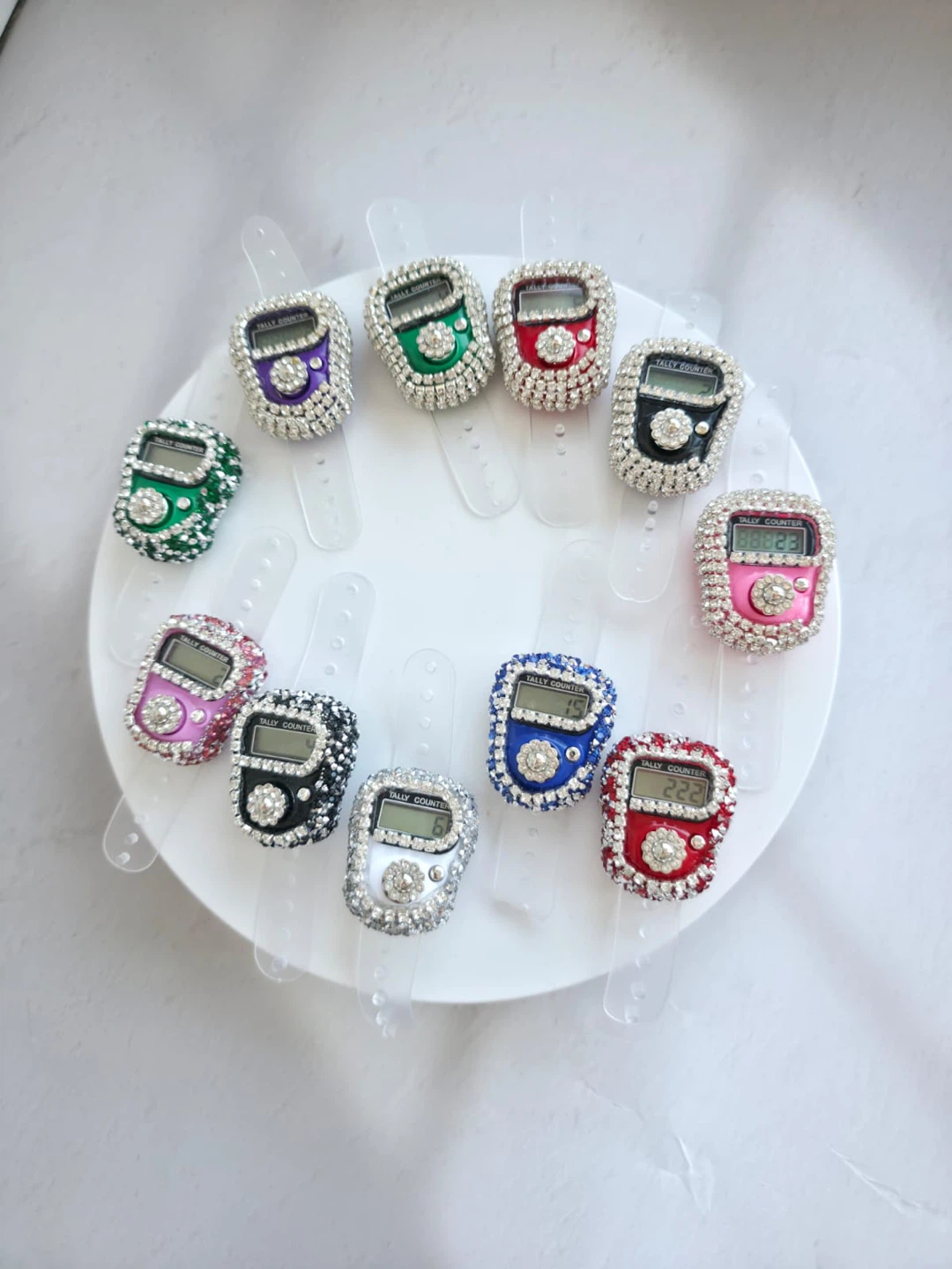 Tally Counter Ring with Rhinestones
