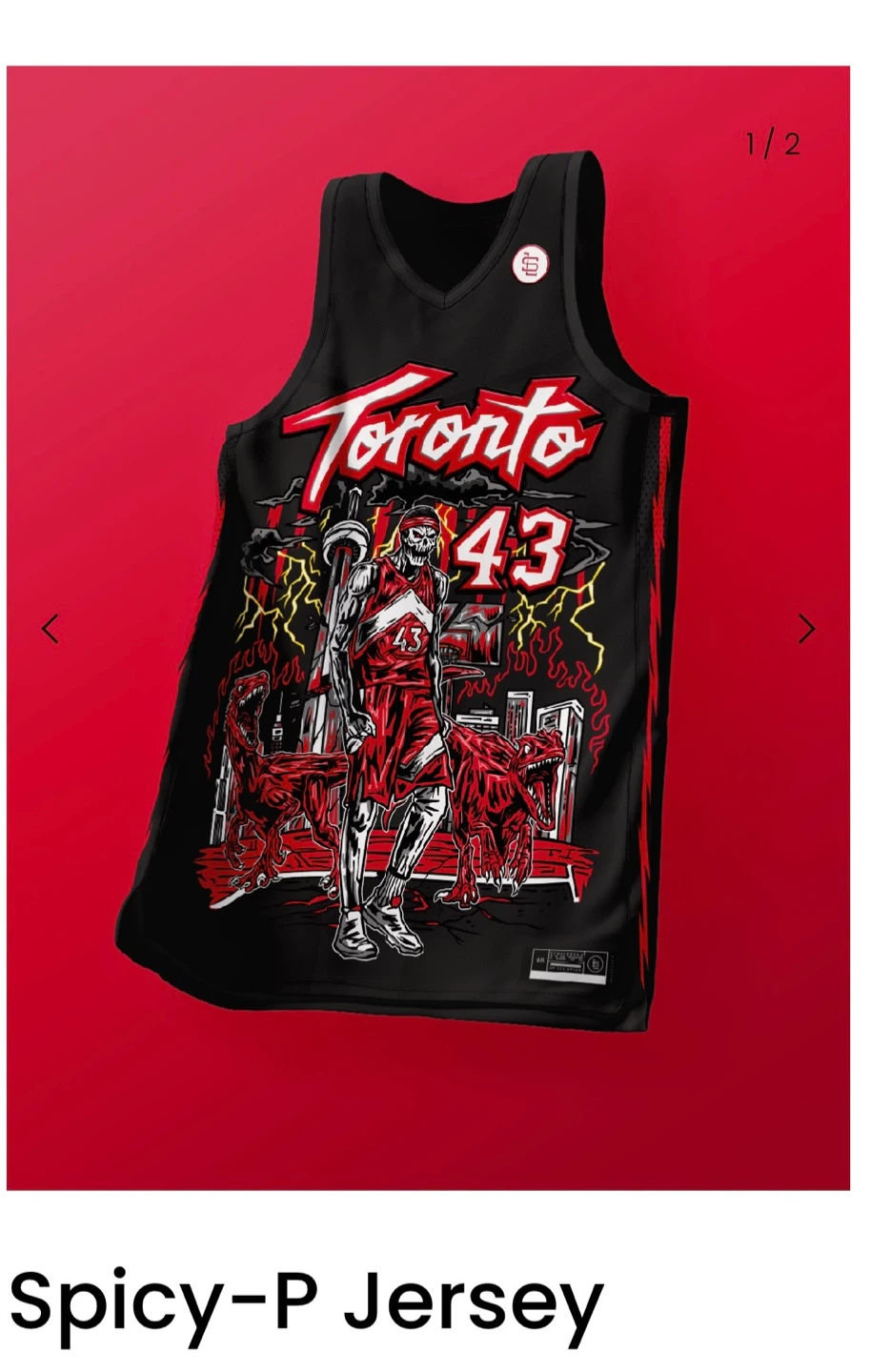 Luc Samanski Toronto Raptors "Spicy-P" Jersey - Size L - photo 2