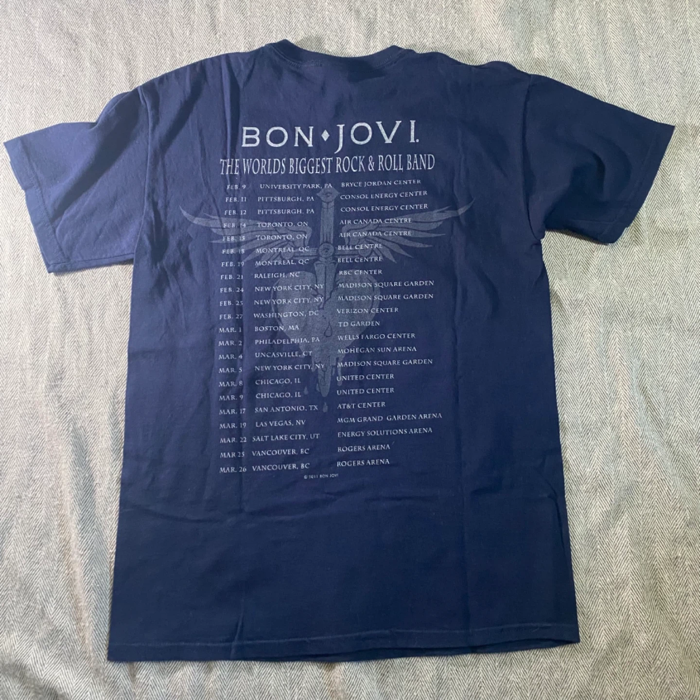 2011 Bon jovi Tour T-Shirt Size M - photo 4