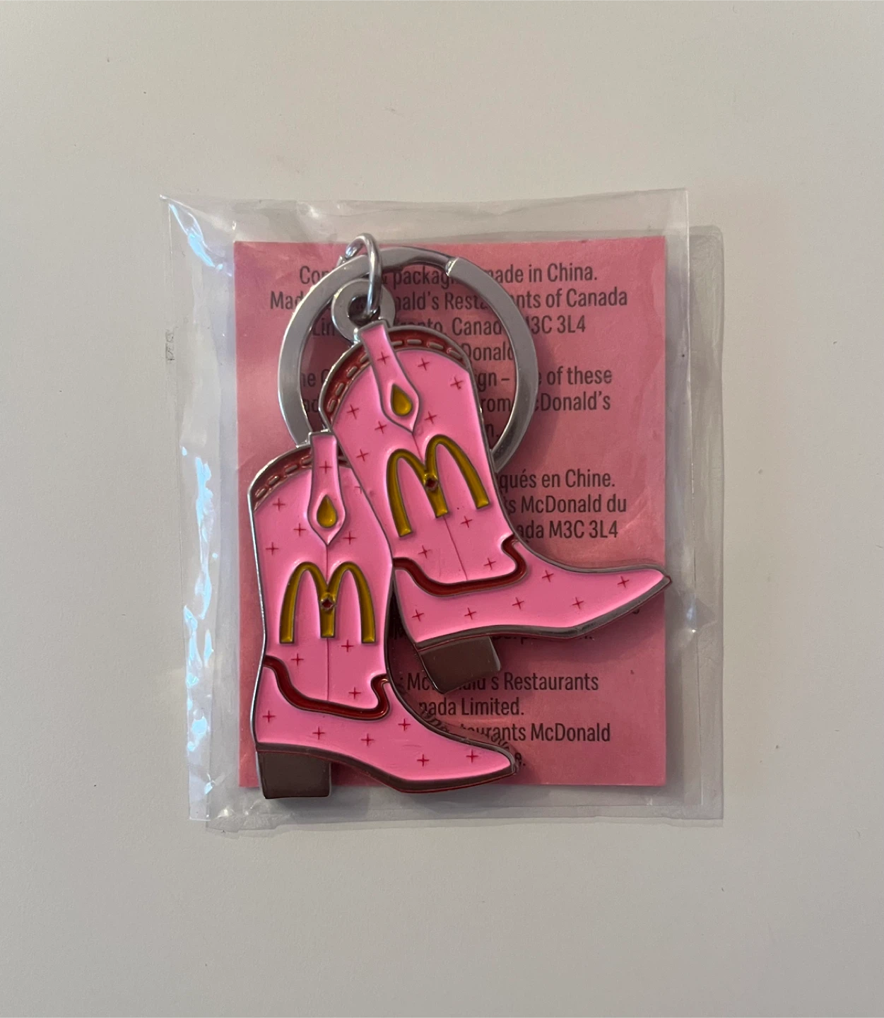 McDonald's Shania Twain Pink Cowboy Boots Keychain