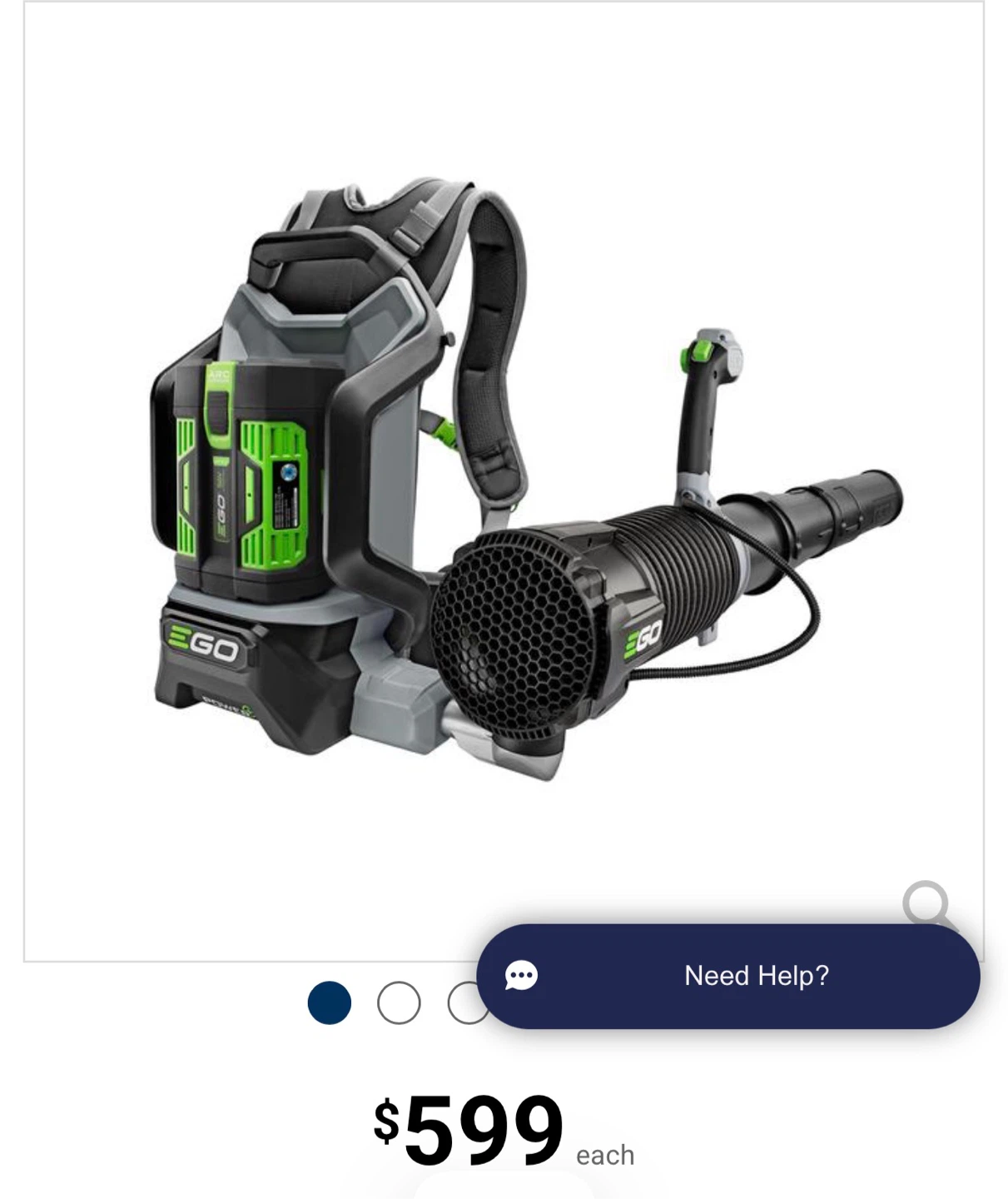 EGO 600 CFM Cordless Backpack Blower