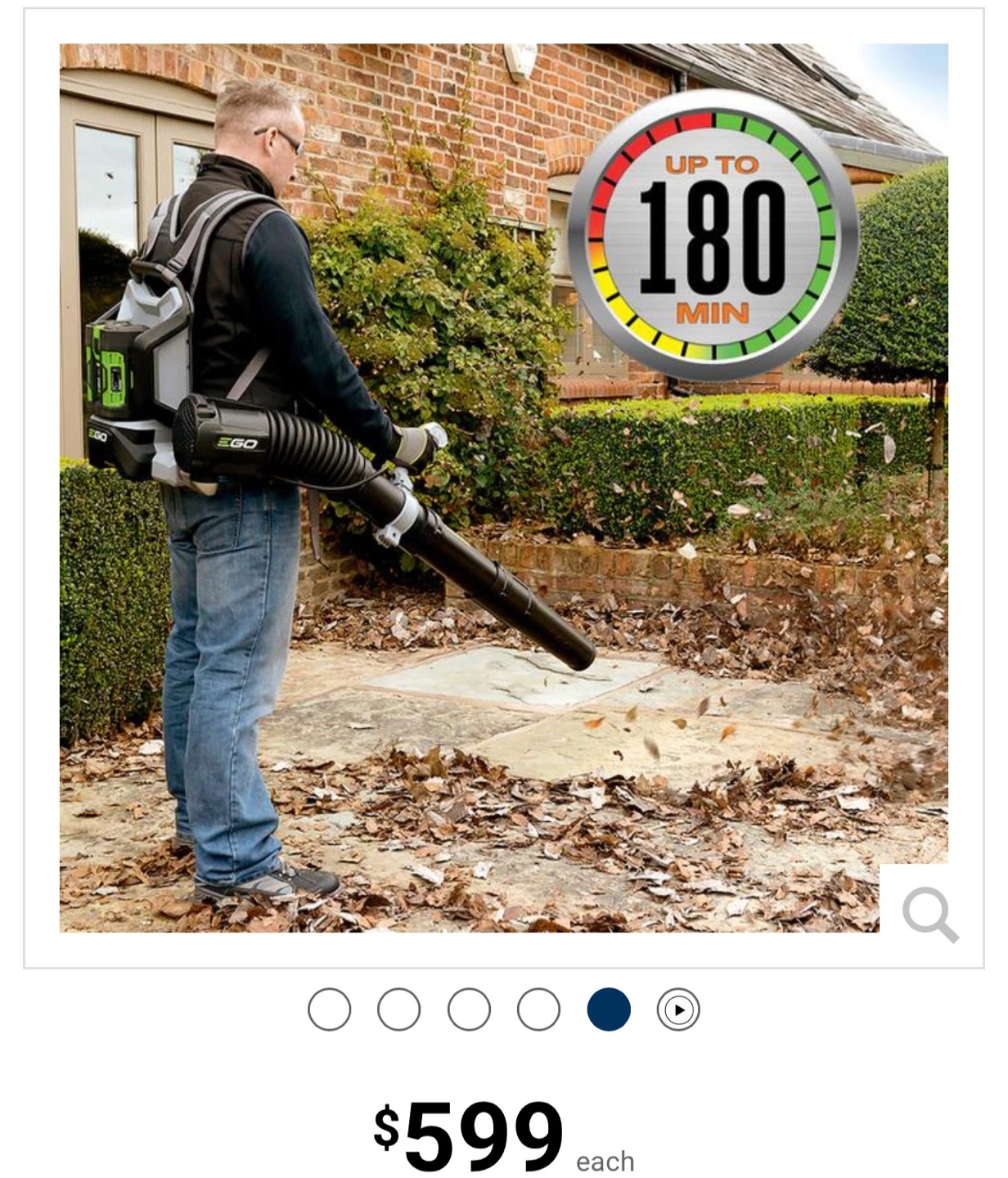 EGO 600 CFM Cordless Backpack Blower - photo 5