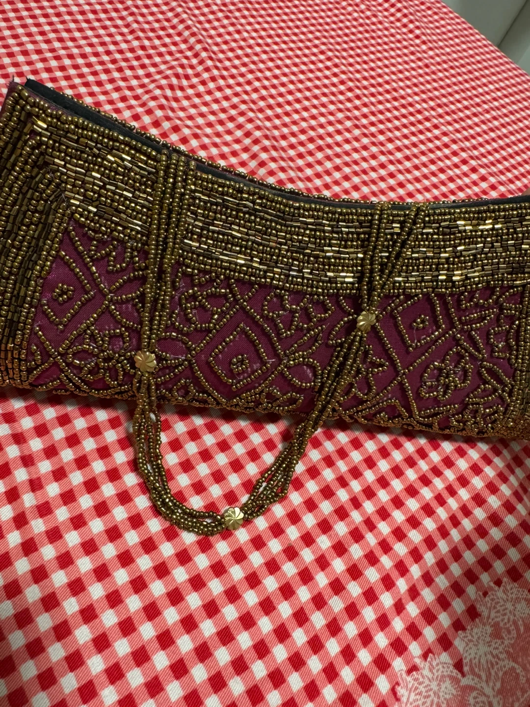 Beaded Clutch Purse with Handle - photo 2