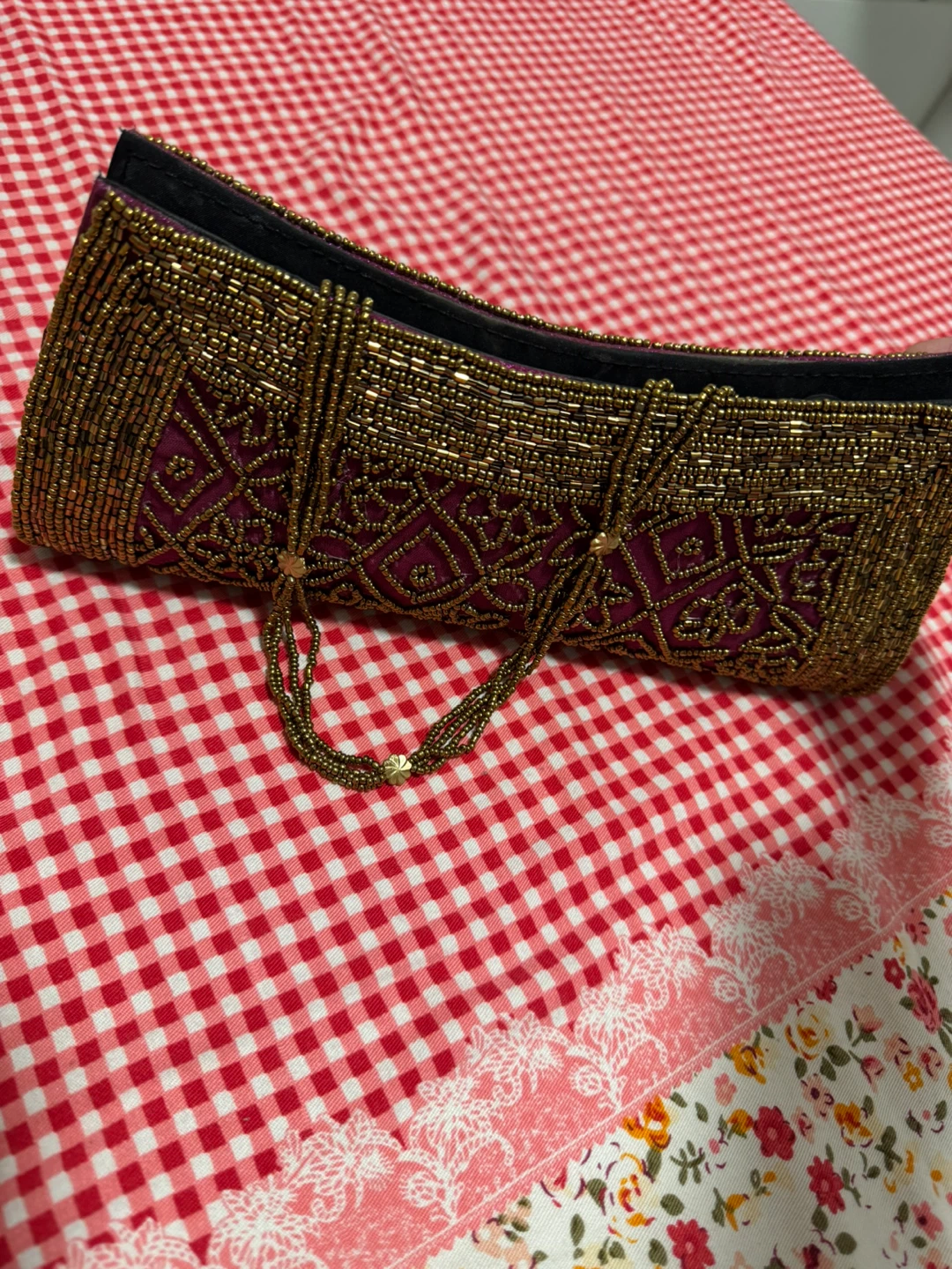 Beaded Clutch Purse with Handle - photo 3
