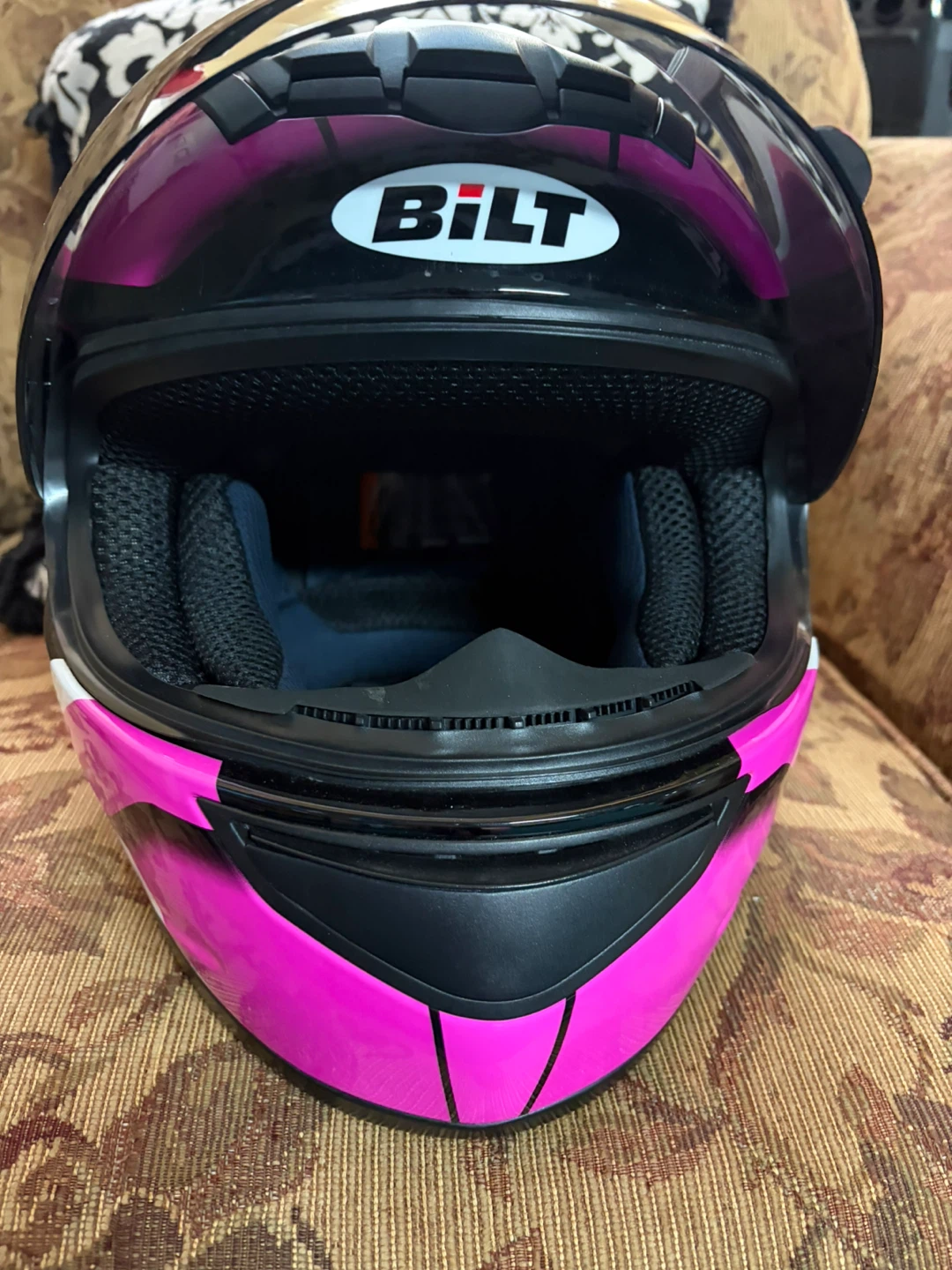 BILT Motorcycle Helmet - Pink/Black - photo 2