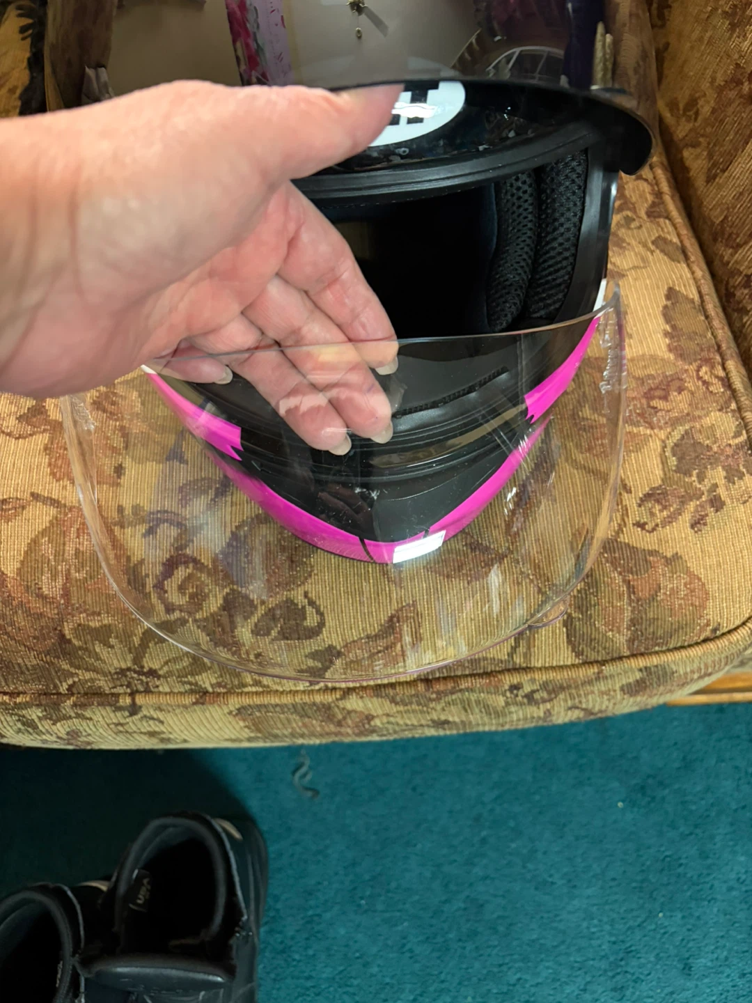 BILT Motorcycle Helmet - Pink/Black - photo 5