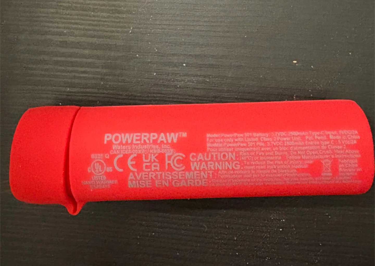 PowerPaw Rechargeable Hand Warmer 591 Battery Pack - Red