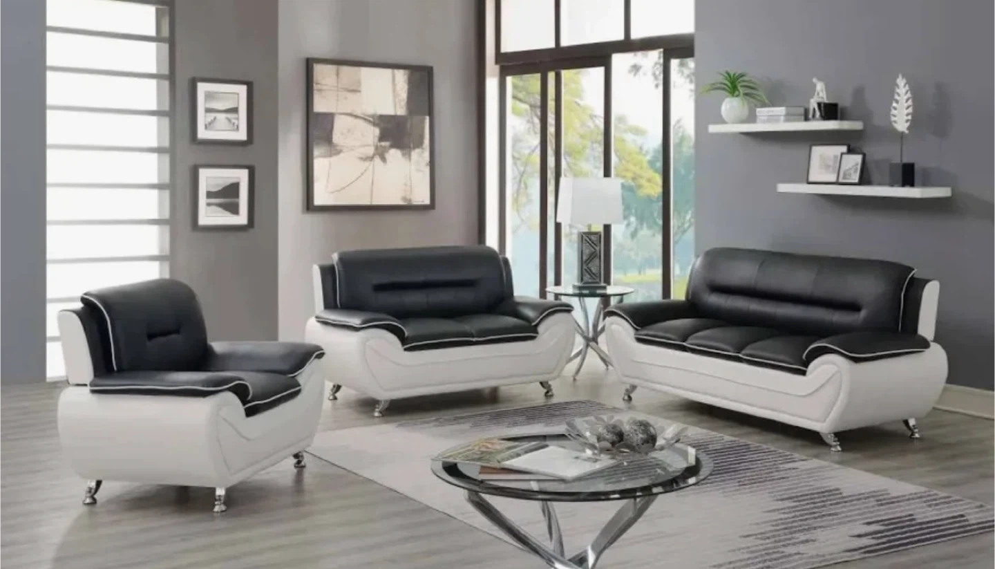 Leather Sofa Set - 3 Piece - photo 2