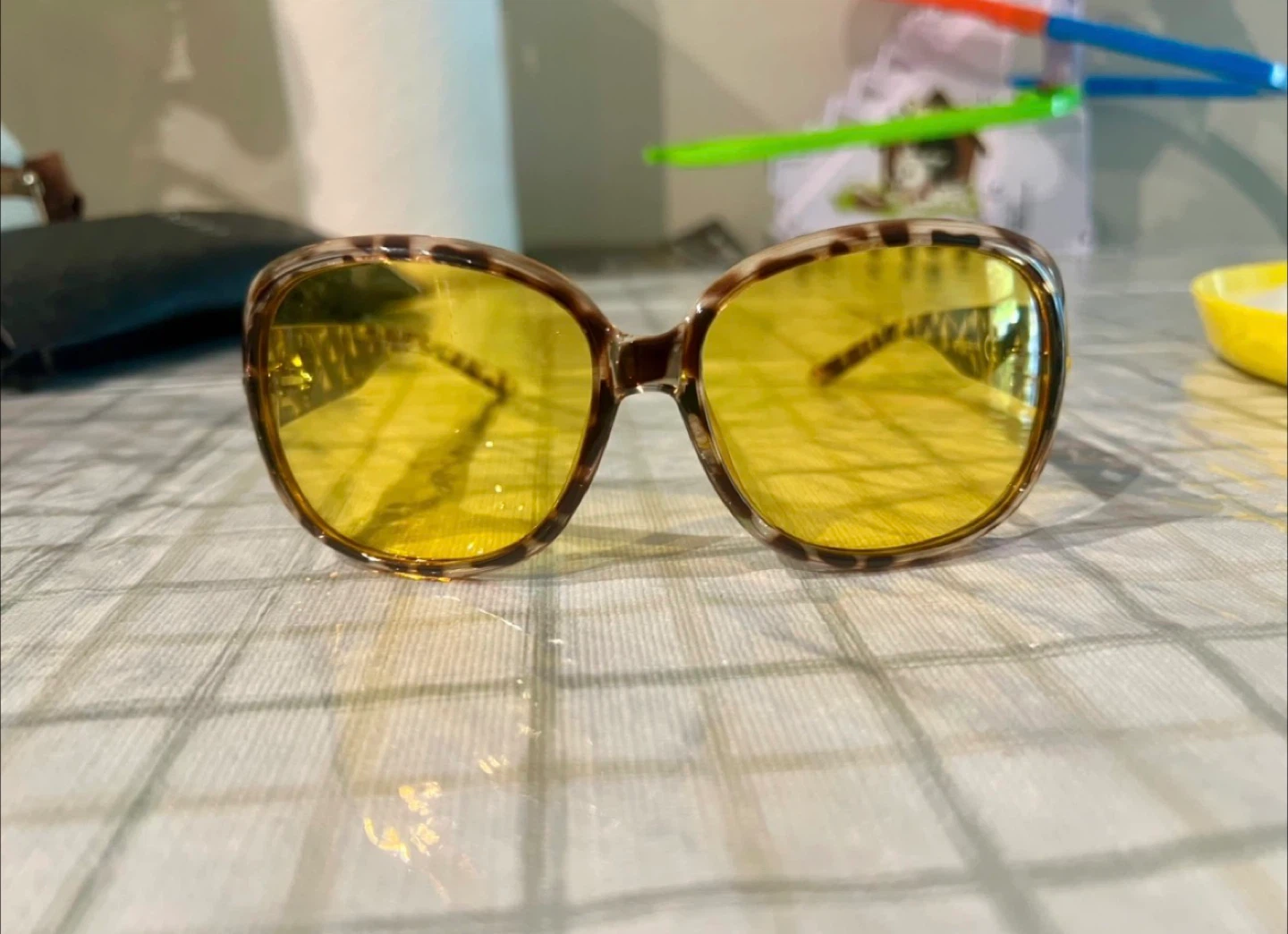 2 black and brown sunglasses $5 - photo 2