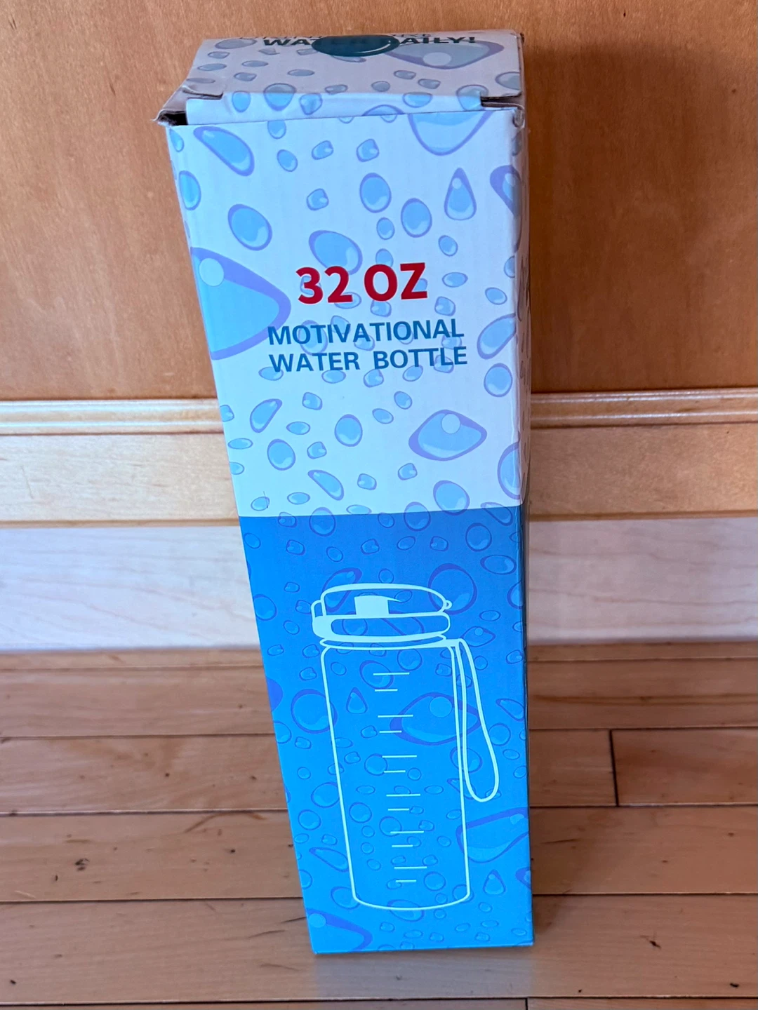 🧡 32 oz Motivational Water Bottle with Straw