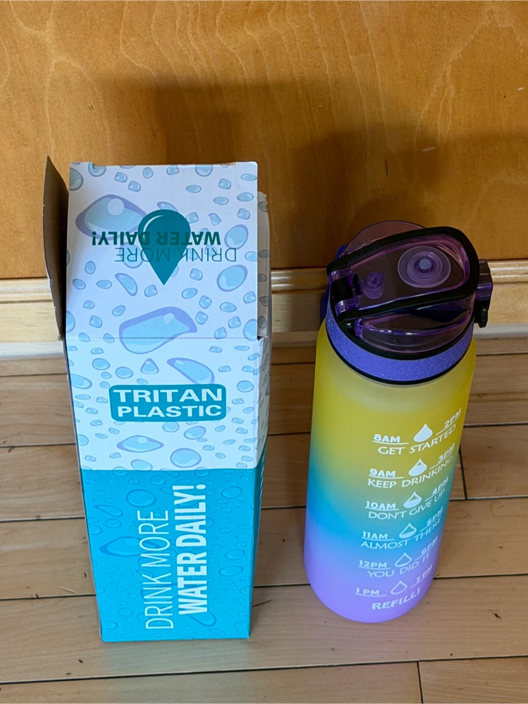 🧡 32 oz Motivational Water Bottle with Straw - photo 2