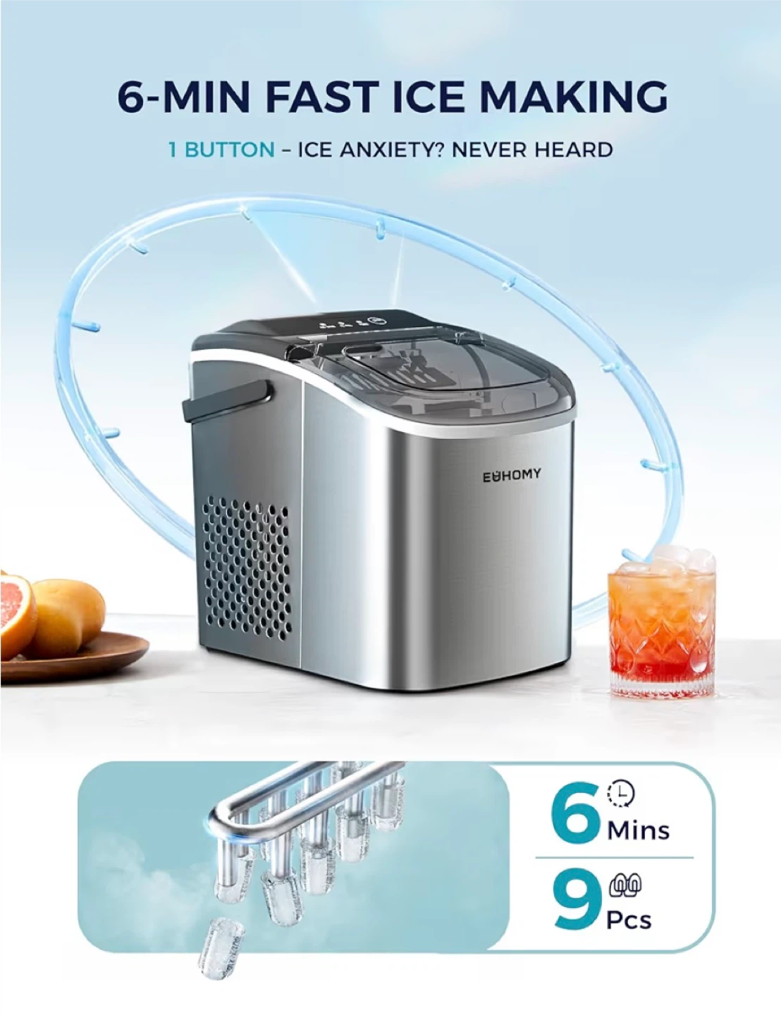 EUHOMY Portable Ice Maker Machine - photo 2