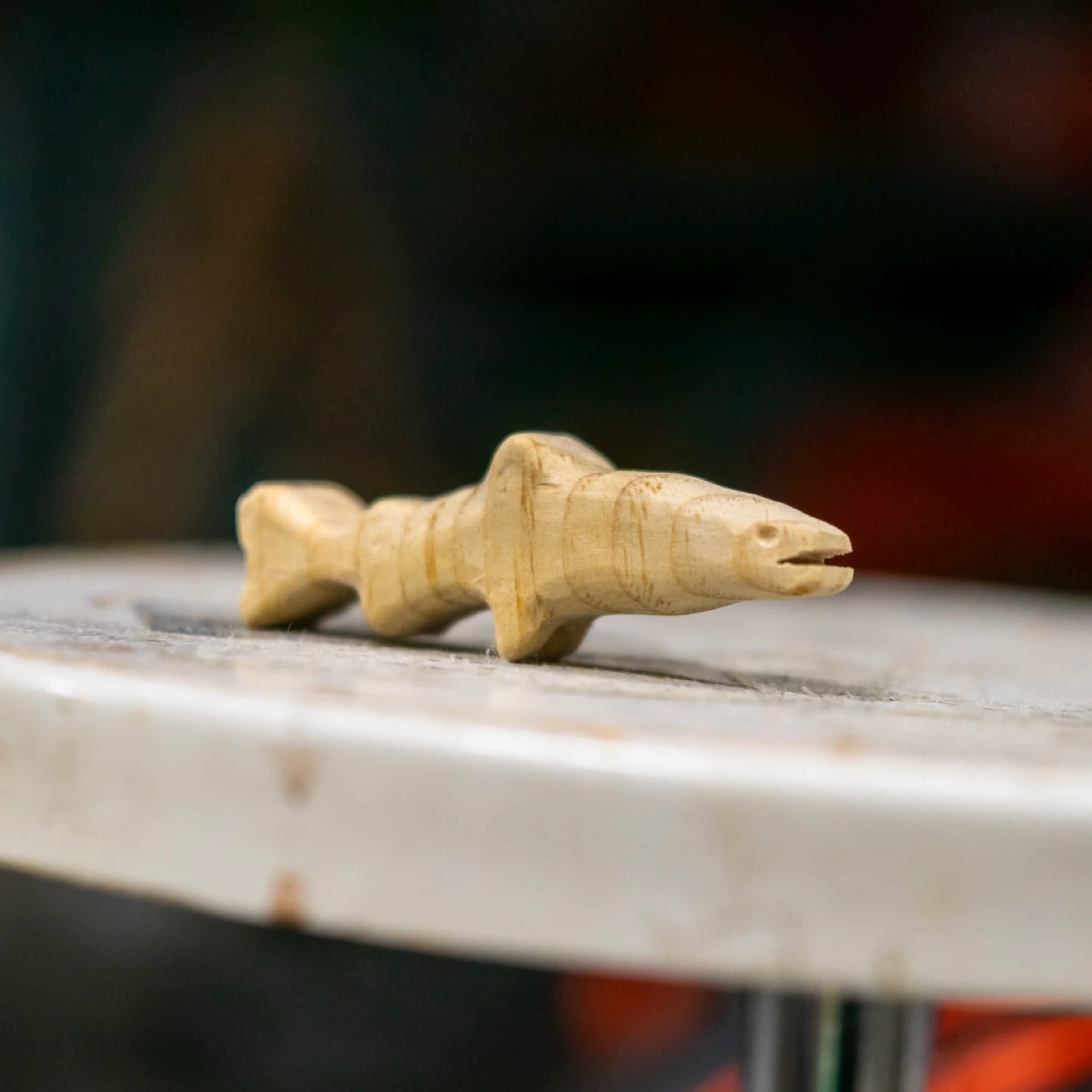Hand Carved Wooden Fish Figurine