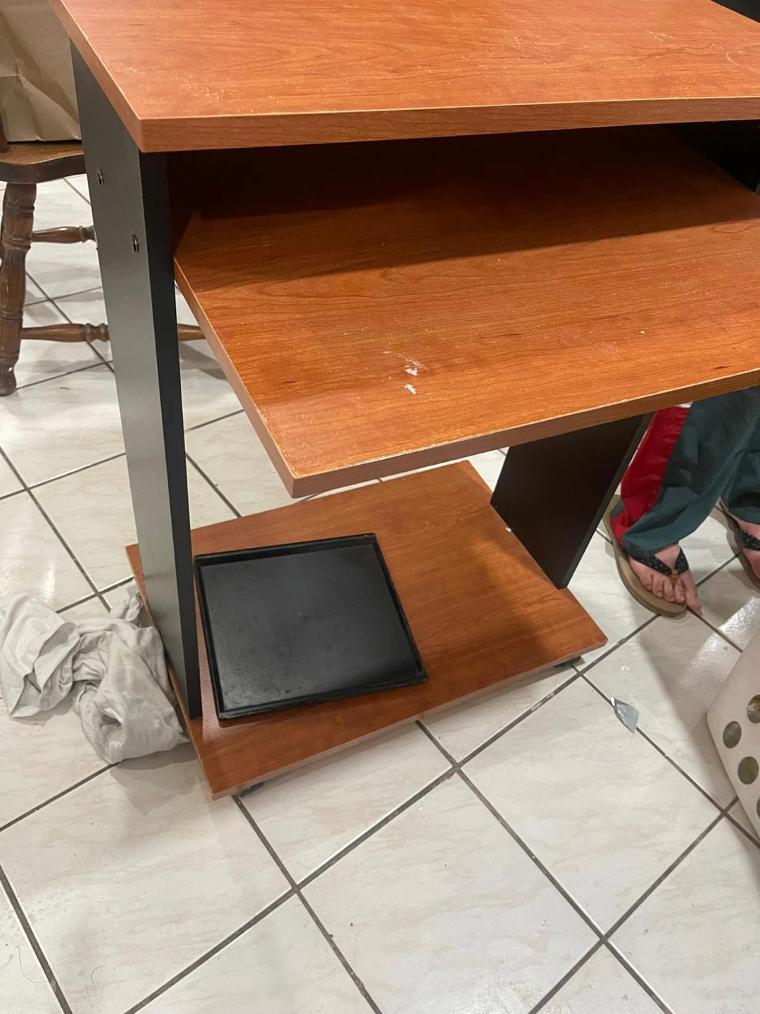 Cherry Wood Finish Computer Desk