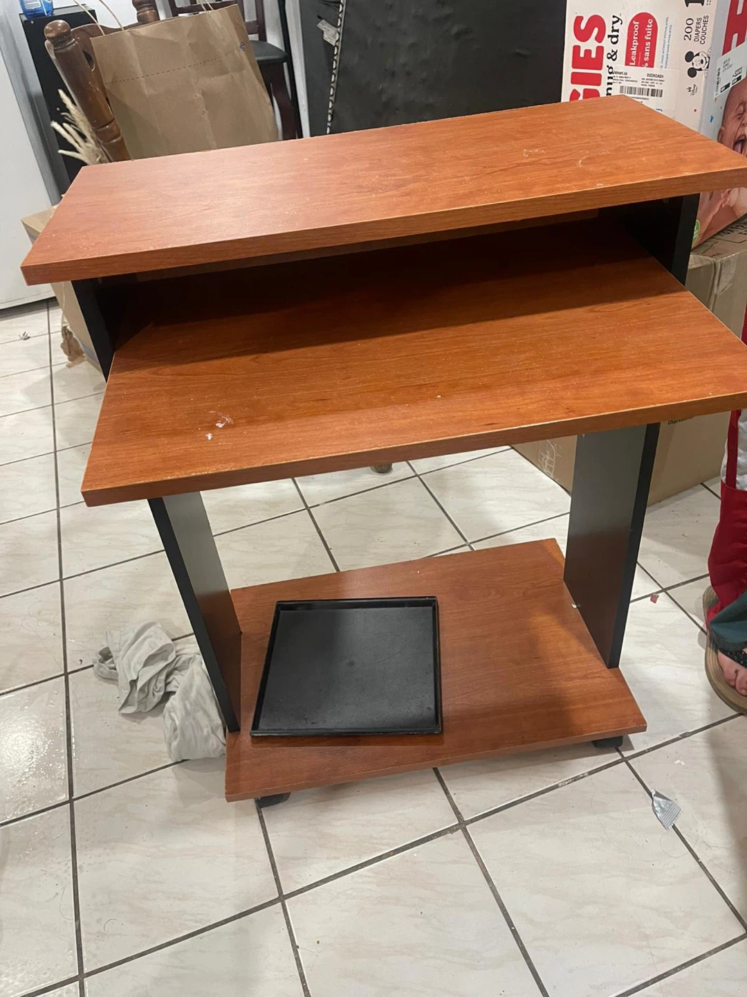 Cherry Wood Finish Computer Desk - photo 2