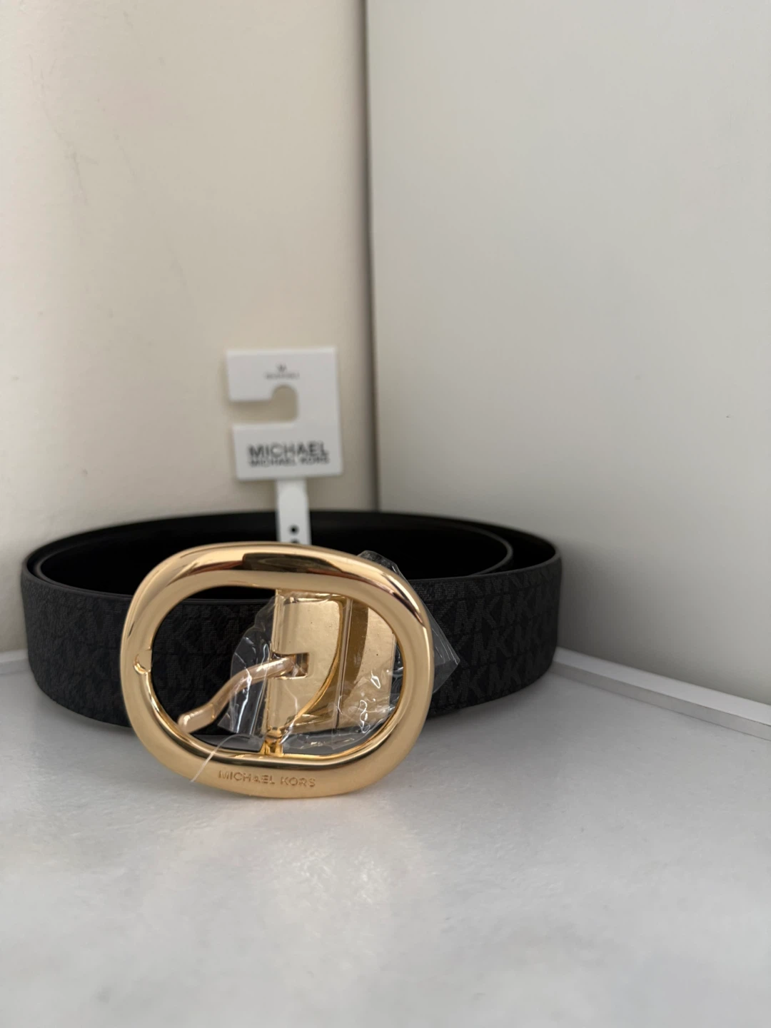 Michael Kors Reversible Belt with Gold Buckle