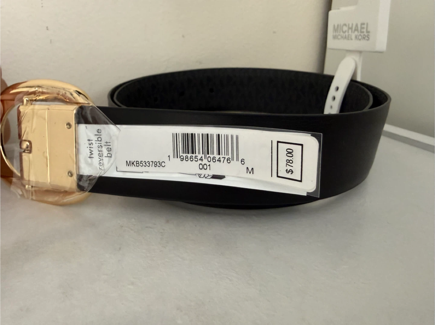 Michael Kors Reversible Belt with Gold Buckle - photo 3