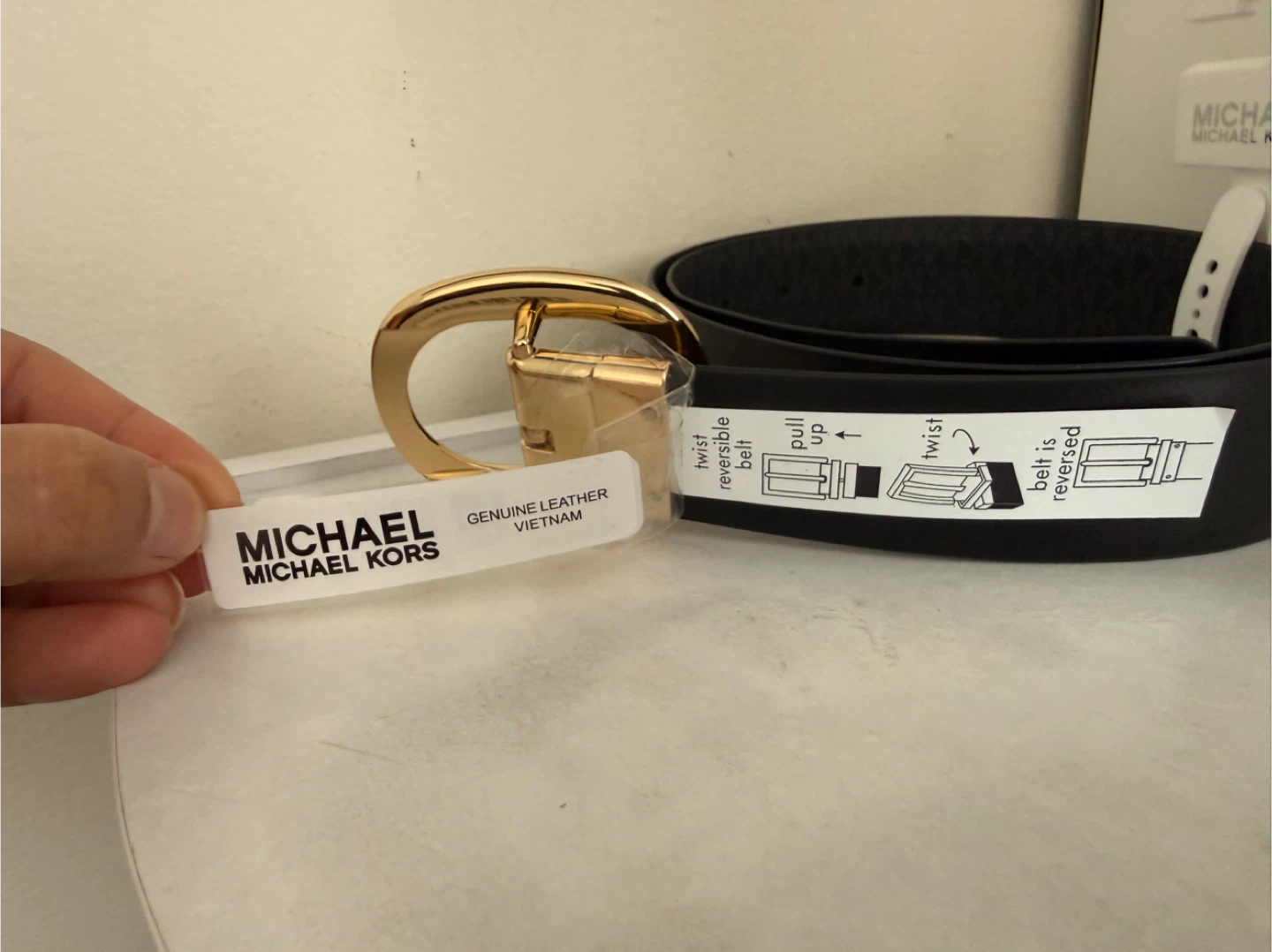 Michael Kors Reversible Belt with Gold Buckle - photo 4