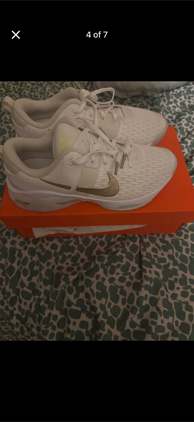 Nike Women's White & Gold Athletic Shoes - photo 3