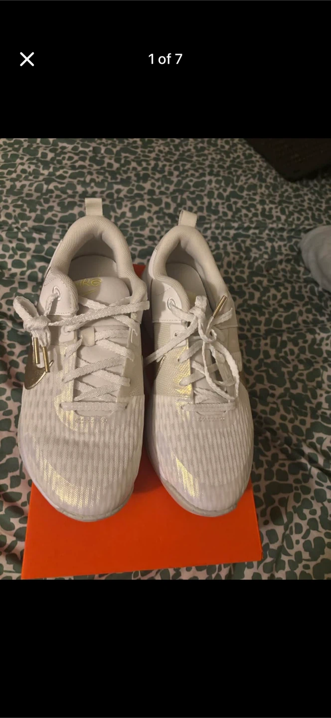 Nike Women's White & Gold Athletic Shoes - photo 2